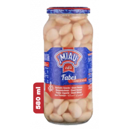 Cooked White Runner Beans Jar - Fabes Cocido Miau